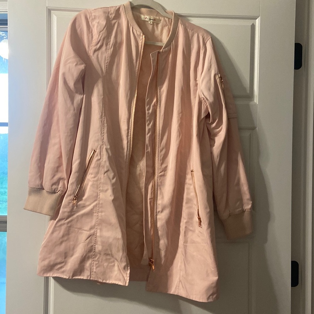 Long sleeve Pink Rain Coat